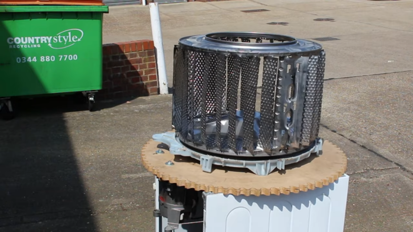 DIY Vertical Wind Turbine from Washing Machine Motor