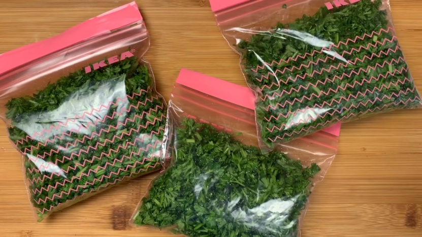 Freezing Herbs